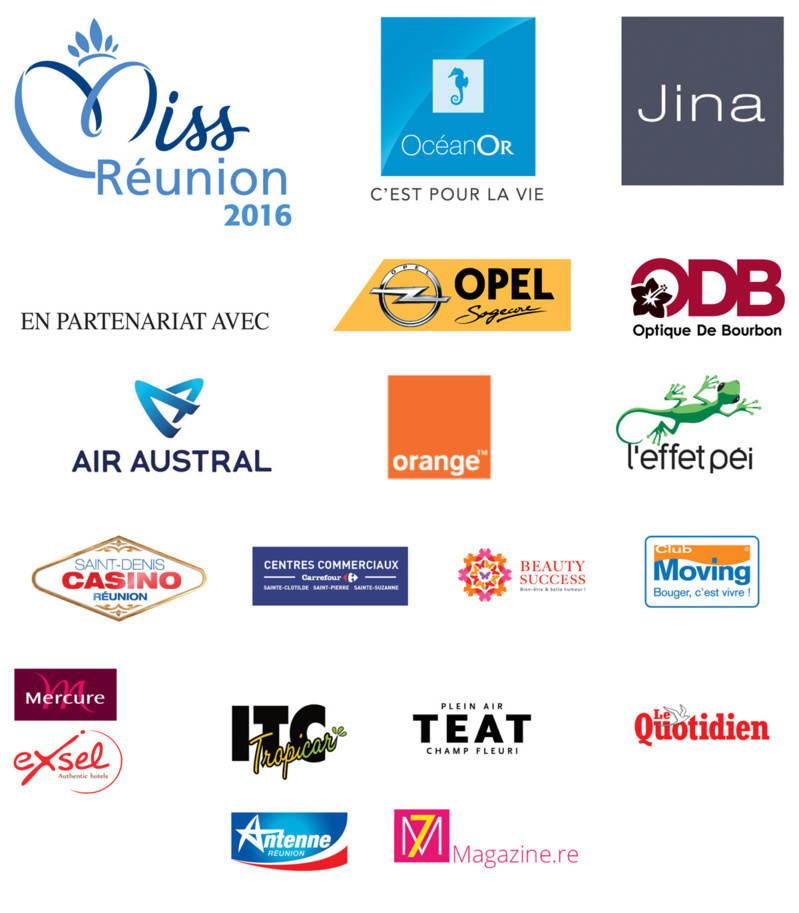 Les Partenaires Miss Réunion 2016