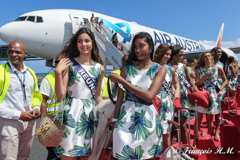 L'arrivée des candidates Miss France 2017 à La Réunion en photos