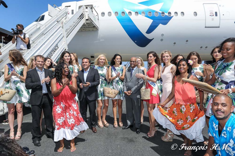 L'arrivée des candidates Miss France 2017 à La Réunion en photos