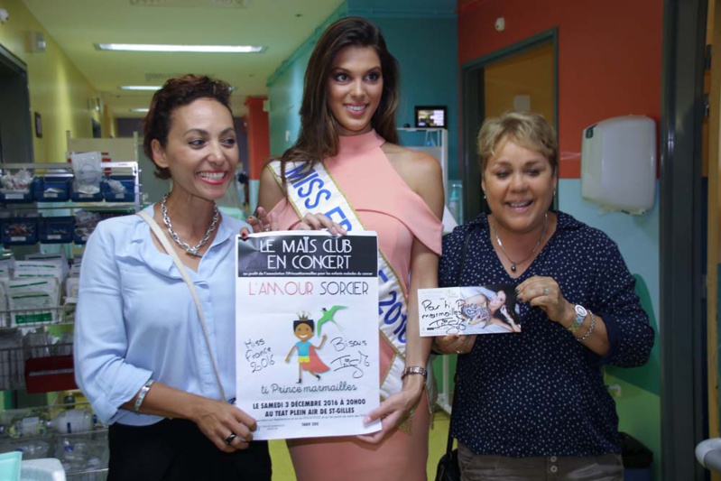 Iris Mittenaere au CHU pour les enfants malades