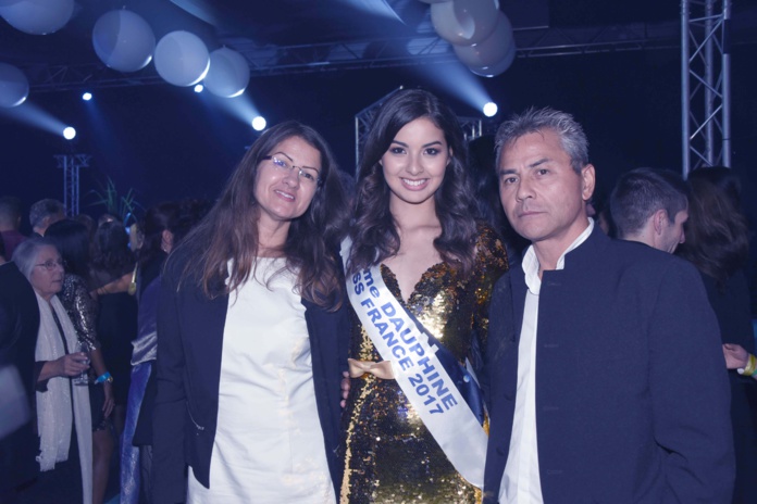Ambre N'guyen avec ses parents Marie-Line et Jean-Marie, venus la soutenir à Montpelllier