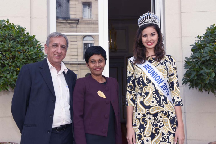 Ambre au Ministère des Outre-Mer avec Ericka Bareigts