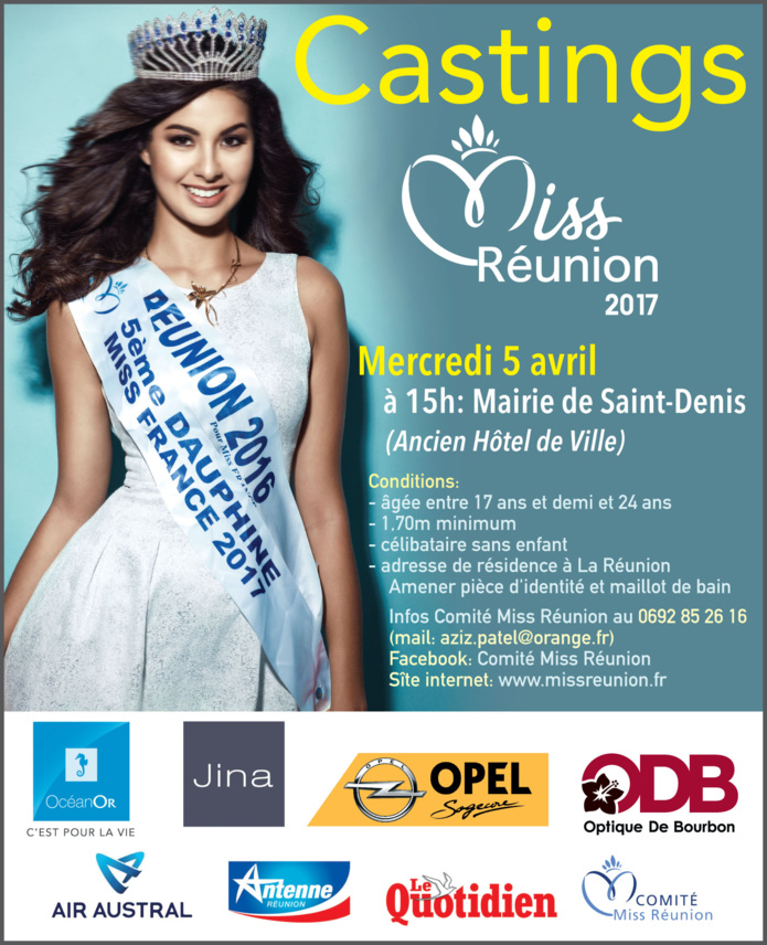 Début des castings Miss Réunion 2017 Début des castings Miss Réunion 2017