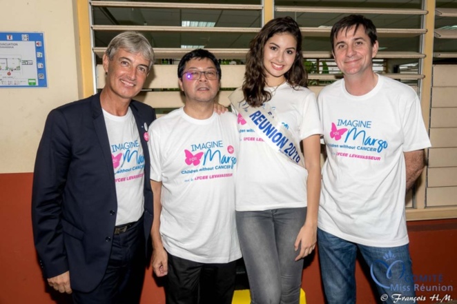 Philippe Gréau, Jery Ayan, Ambre N'guyen et le docteur Yves Reguerre Philippe Gréau, Jery Ayan, Ambre N'guyen et le docteur Yves Reguerre