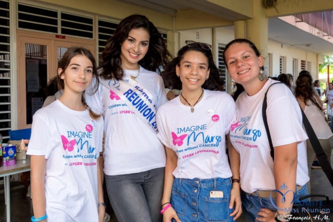 Ambre N'guyen au Lycée Levavasseur contre le cancer des enfants