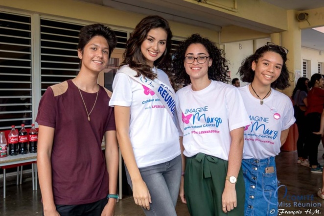 Ambre N'guyen au Lycée Levavasseur contre le cancer des enfants
