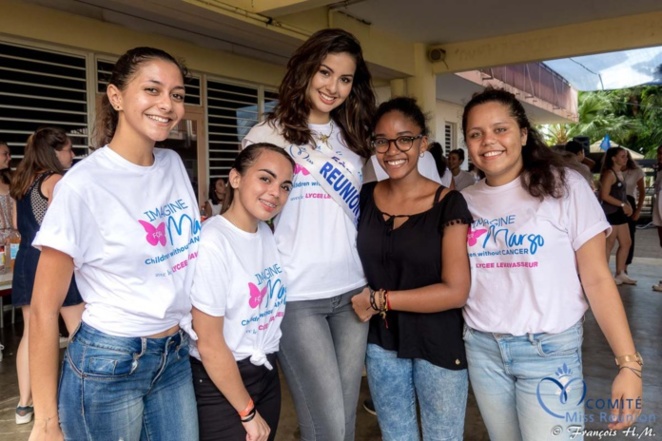 Ambre N'guyen au Lycée Levavasseur contre le cancer des enfants