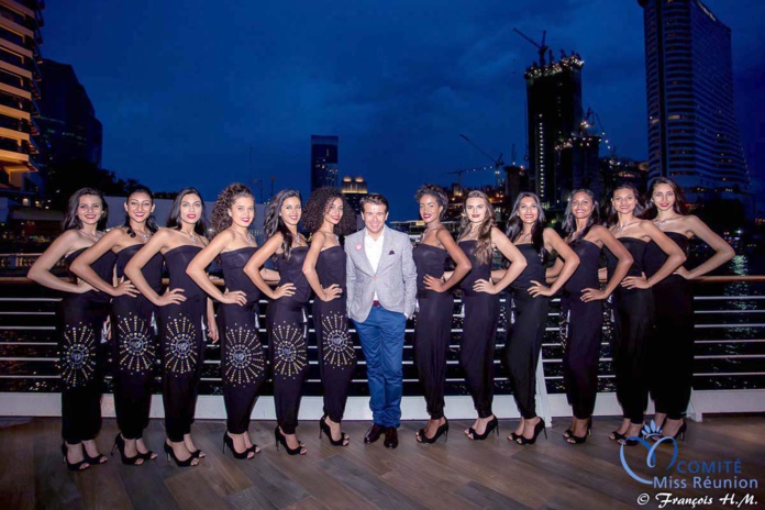 Avec Christophe Bégert, le présentateur de la finale Miss Réunion