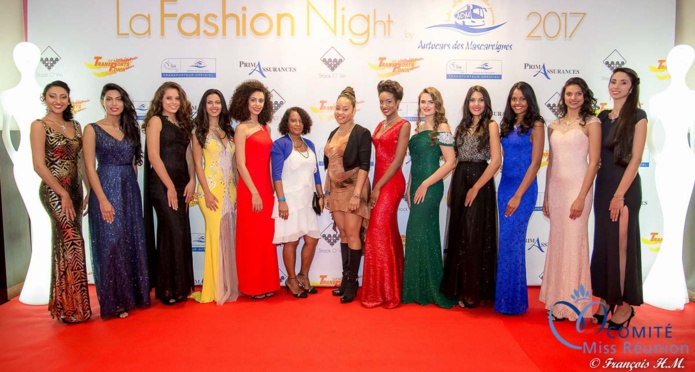 Les candidates Miss Réunion à la Fashion Night 2017