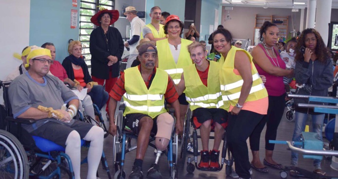 Des patients heureux de participer à ces Olympiades