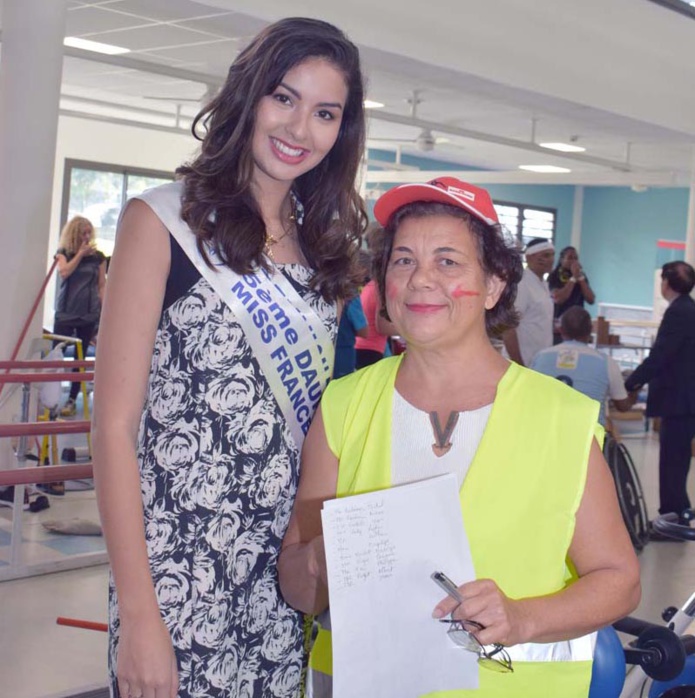 Miss Réunion à l'Hôpital du Tampon pour les Olympiades