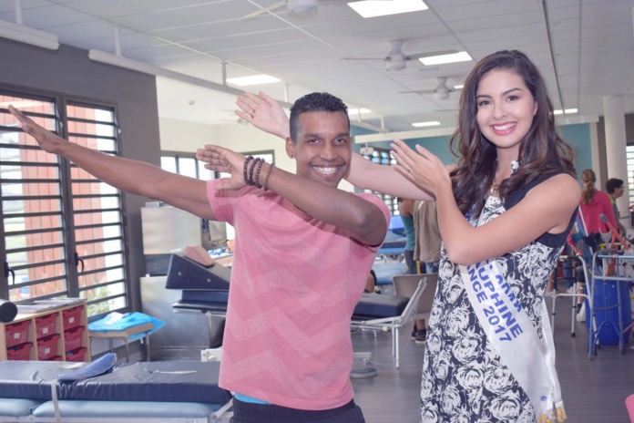Miss Réunion à l'Hôpital du Tampon pour les Olympiades
