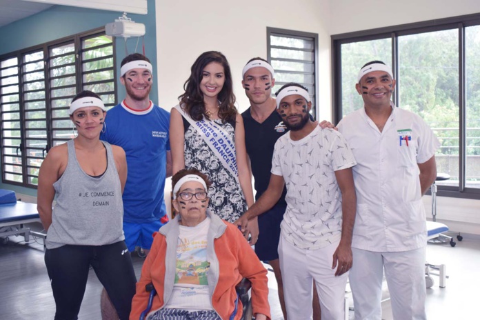 Miss Réunion à l'Hôpital du Tampon pour les Olympiades Miss Réunion à l'Hôpital du Tampon pour les Olympiades