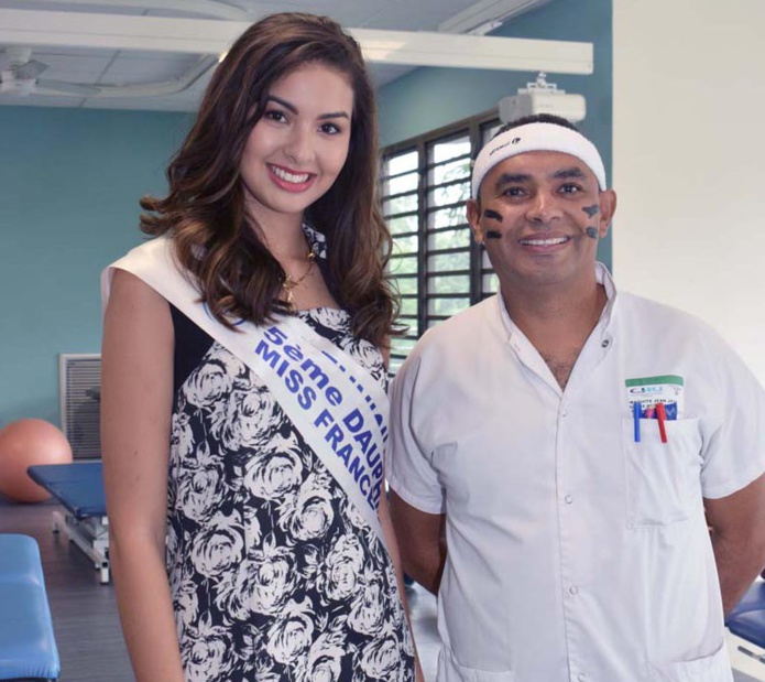 Miss Réunion à l'Hôpital du Tampon pour les Olympiades