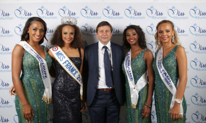Thierry Désert avec Miss France et ses dauphines