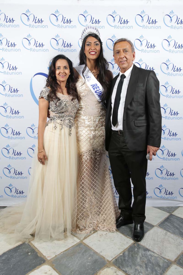 Amida Hussen, Miss Réunion, et Aziz Patel Amida Hussen, Miss Réunion, et Aziz Patel
