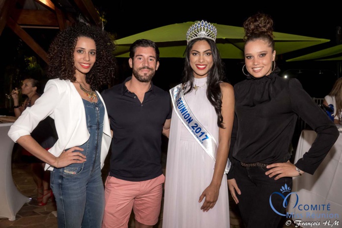 Miss Réunion 2017 et ses dauphines à la soirée Ekwalis