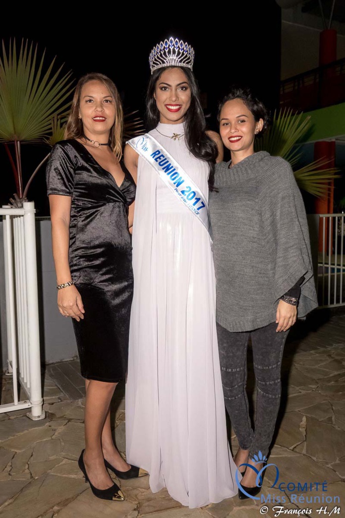 Miss Réunion 2017 et ses dauphines à la soirée Ekwalis