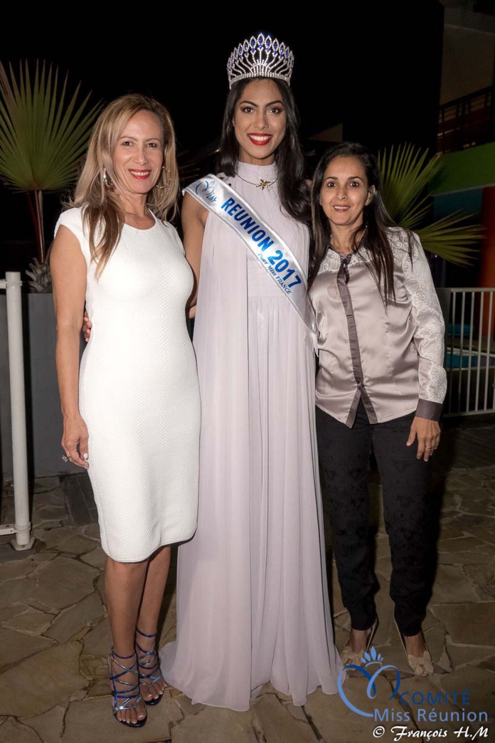 Miss Réunion 2017 et ses dauphines à la soirée Ekwalis