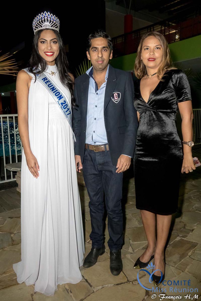 Miss Réunion 2017 et ses dauphines à la soirée Ekwalis