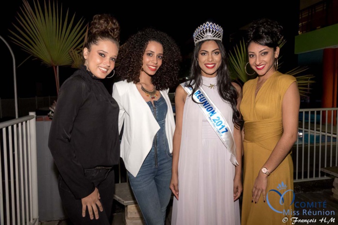 Miss Réunion 2017 et ses dauphines à la soirée Ekwalis