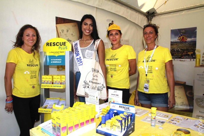 Sur le stand Rescue, partenaire du Grand Raid