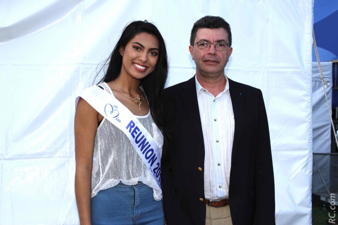Miss Réunion avec Maurice secrétaire général de la PréfectureBarate, Miss Réunion avec Maurice secrétaire général de la PréfectureBarate,
