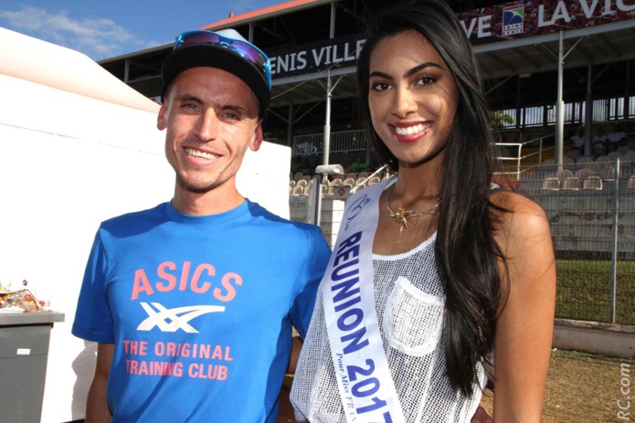 Miss Réunion accueille le dernier finisher du Grand Raid
