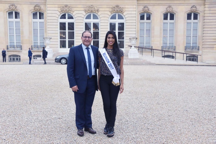 David Lorion, député de La Réunion, et Audrey Chane Pao Kan, Miss Réunion 2017
