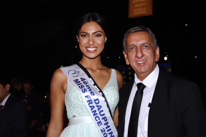 Audrey Chane Pao Kan et Aziz Patel, délégué Miss France