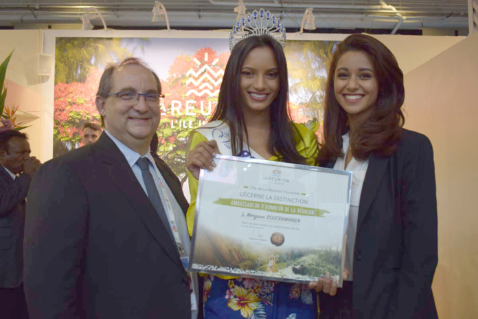 Stéphane Fouassin, président de l(IRT, Morgane Soucramanien, Miss Réunion 2018, et Aurore Kichenin, Miss Languedoc Roussillon 2016 et 1ère dauphine Miss France 2017 Stéphane Fouassin, président de l(IRT, Morgane Soucramanien, Miss Réunion 2018, et Aurore Kichenin, Miss Languedoc Roussillon 2016 et 1ère dauphine Miss France 2017