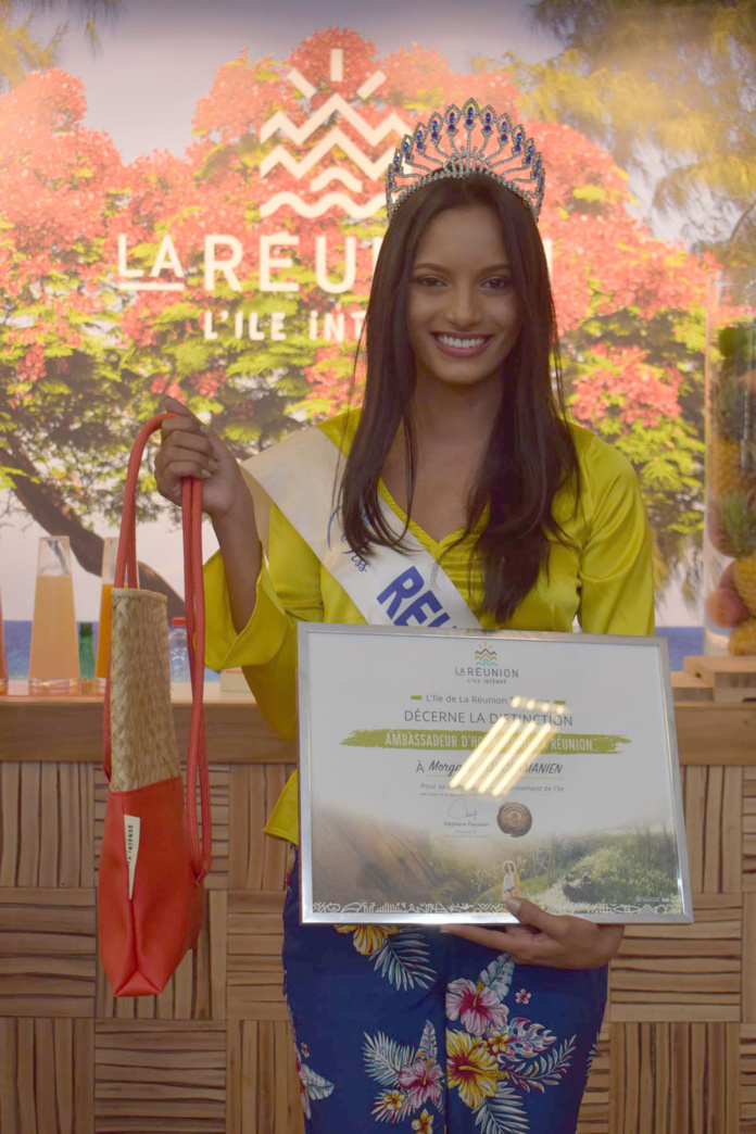 Morgane Soucramanien, Ambassdrice d'Honneur de son île Morgane Soucramanien, Ambassdrice d'Honneur de son île