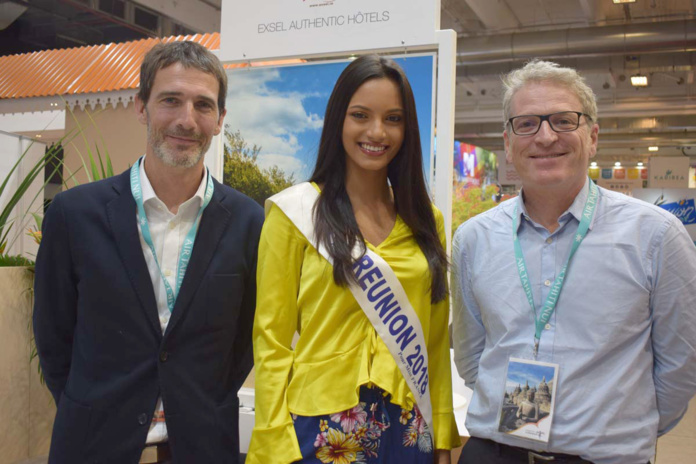 Nicolas Préaux, directeur marketing Groupe Exsel, Morgane Soucramanien, et un invité