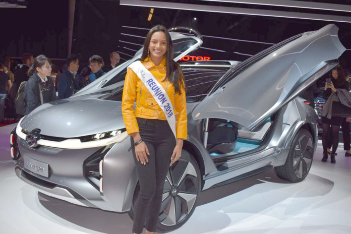 Miss Réunion 2018 au Mondial de l'Auto à Paris