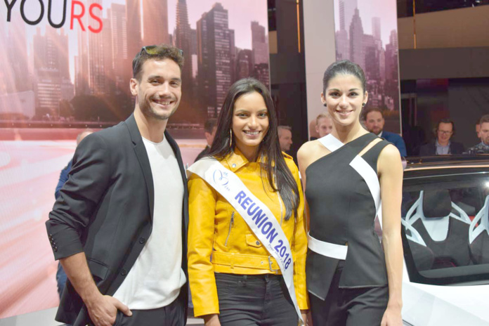 Miss Réunion 2018 au Mondial de l'Auto à Paris
