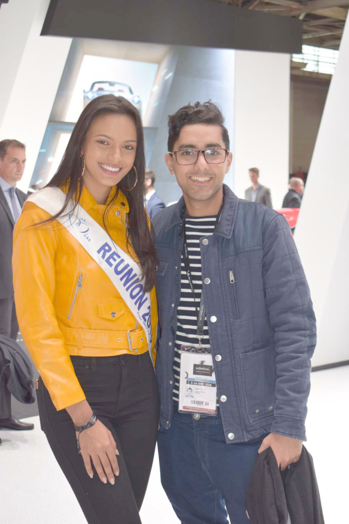 Miss Réunion 2018 au Mondial de l'Auto à Paris
