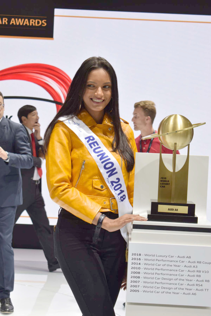 Miss Réunion 2018 au Mondial de l'Auto à Paris