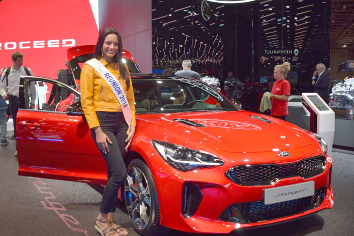 Miss Réunion 2018 au Mondial de l'Auto à Paris