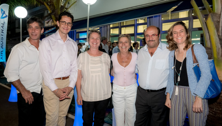 Morgane Lebon à l'inauguration de l'agence rénovée d'Air Austral