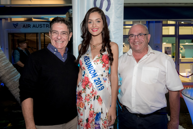Morgane Lebon à l'inauguration de l'agence rénovée d'Air Austral