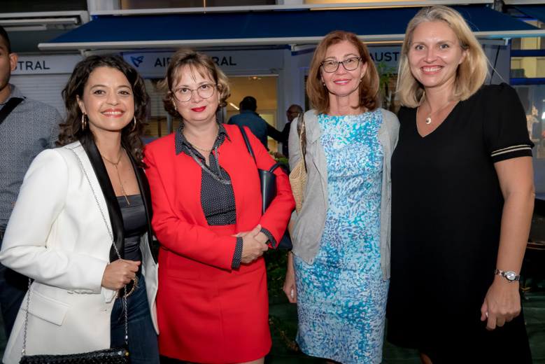 Morgane Lebon à l'inauguration de l'agence rénovée d'Air Austral