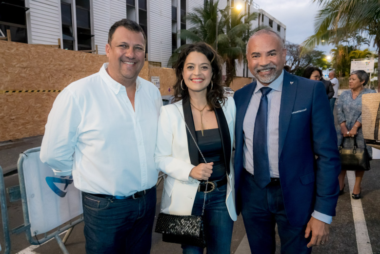 Morgane Lebon à l'inauguration de l'agence rénovée d'Air Austral