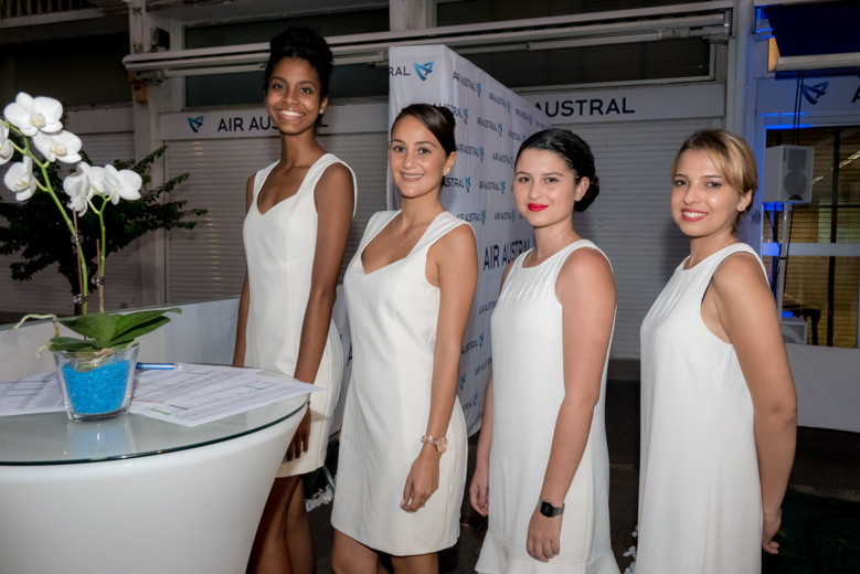 Morgane Lebon à l'inauguration de l'agence rénovée d'Air Austral