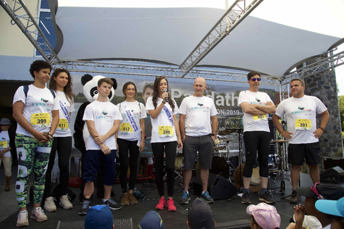 Miss Réunion 2019 et ses dauphines au Pandathlon 2019 à l'Entre-Deux