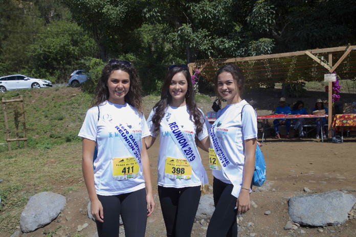 Miss Réunion 2019 et ses dauphines au Pandathlon 2019 à l'Entre-Deux