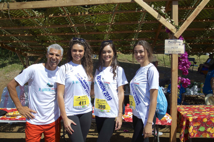 Miss Réunion 2019 et ses dauphines au Pandathlon 2019 à l'Entre-Deux