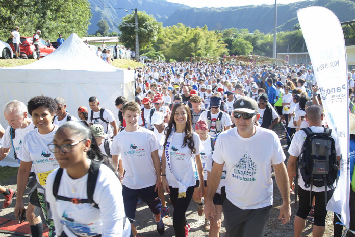 Miss Réunion 2019 et ses dauphines au Pandathlon 2019 à l'Entre-Deux