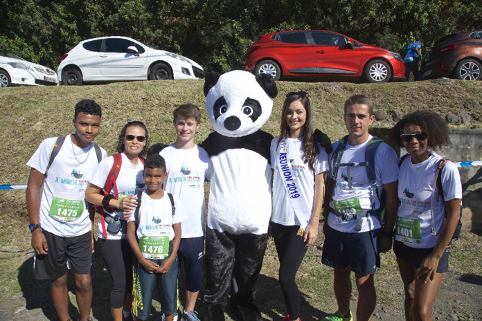Miss Réunion 2019 et ses dauphines au Pandathlon 2019 à l'Entre-Deux