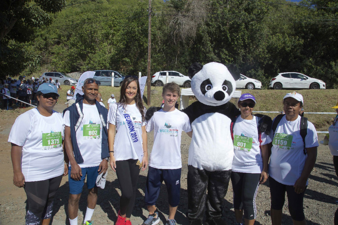 Miss Réunion 2019 et ses dauphines au Pandathlon 2019 à l'Entre-Deux