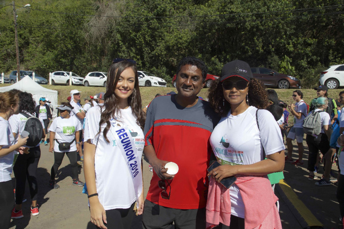 Miss Réunion 2019 et ses dauphines au Pandathlon 2019 à l'Entre-Deux